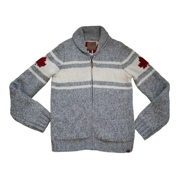 Canadiana - Vintage Ski Knit Full Zip Knit Wool Blend - Picture 2 of 10